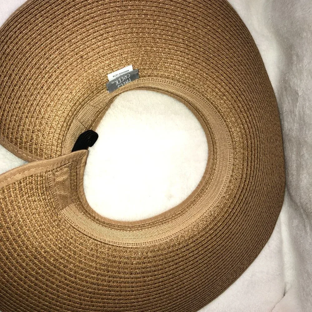 Falls Creek‎ Floppy Straw Hat Beige Tan OSFA